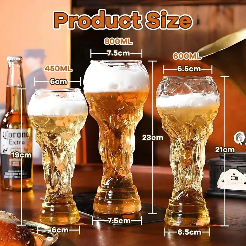 Wine Beer Glass - New Football Tournament Trophy Glass Beer