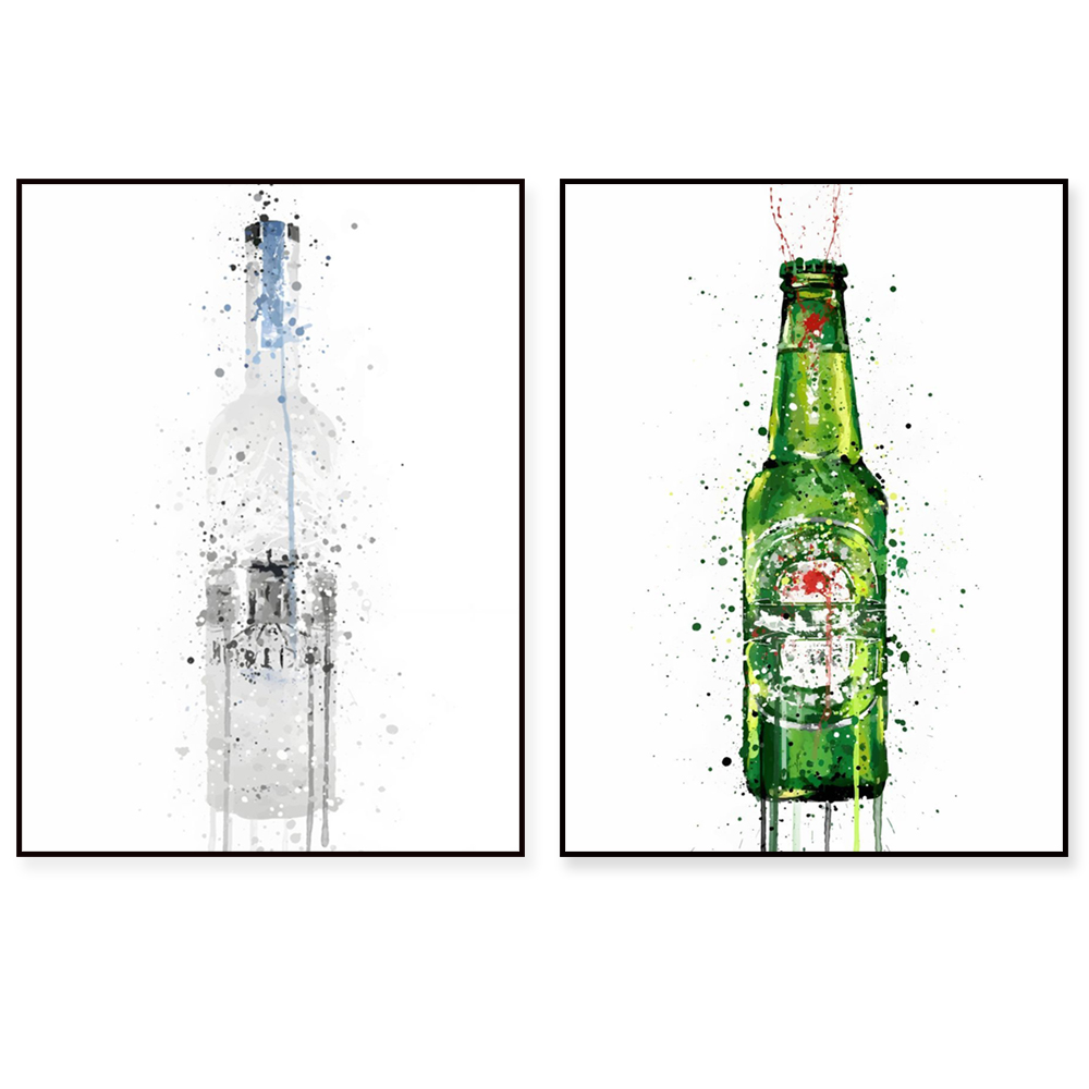 Champagne art poster, beer, gi - Beer Wine Gin recensie en prijs