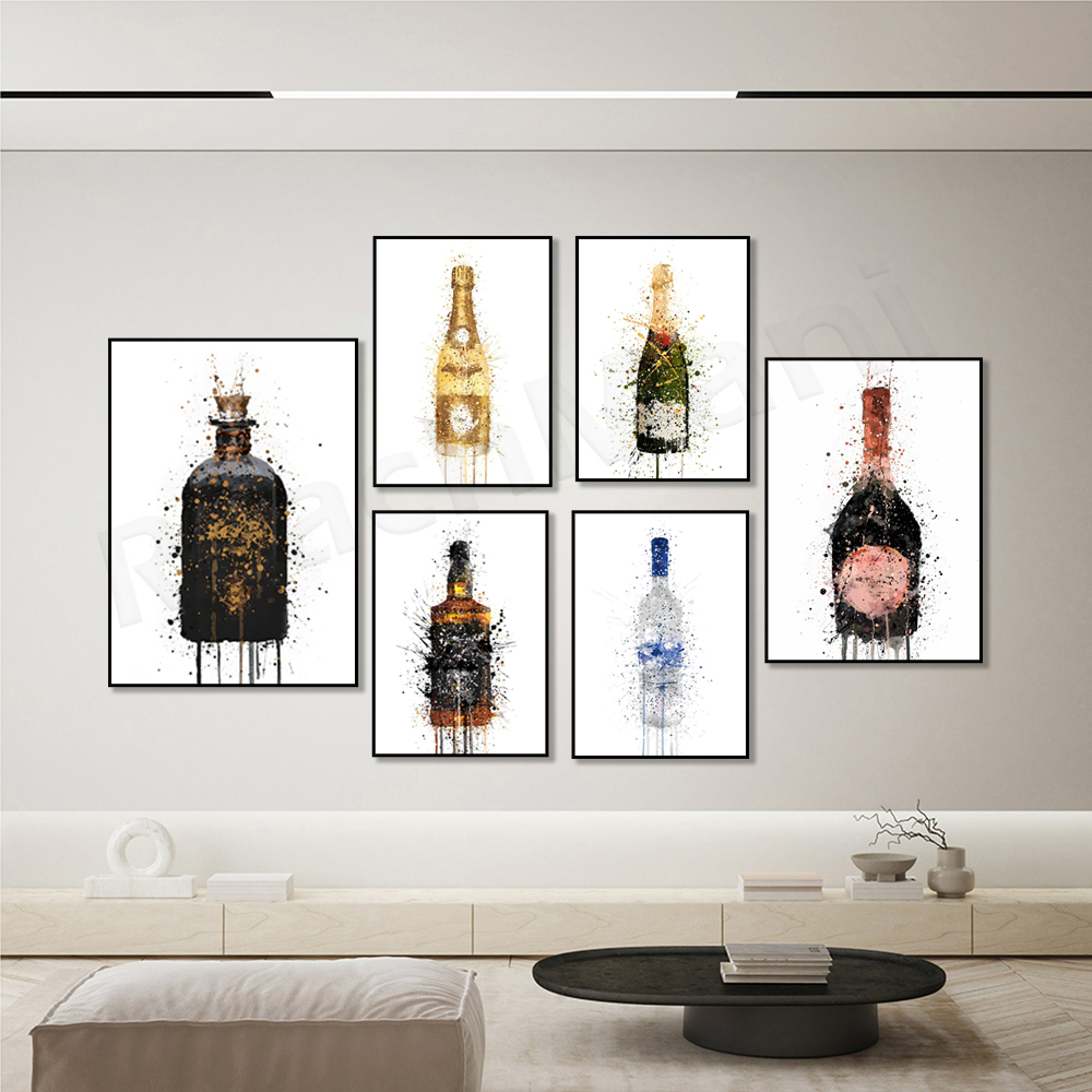 Champagne art poster, beer, gi - Beer Wine Gin recensie en prijs