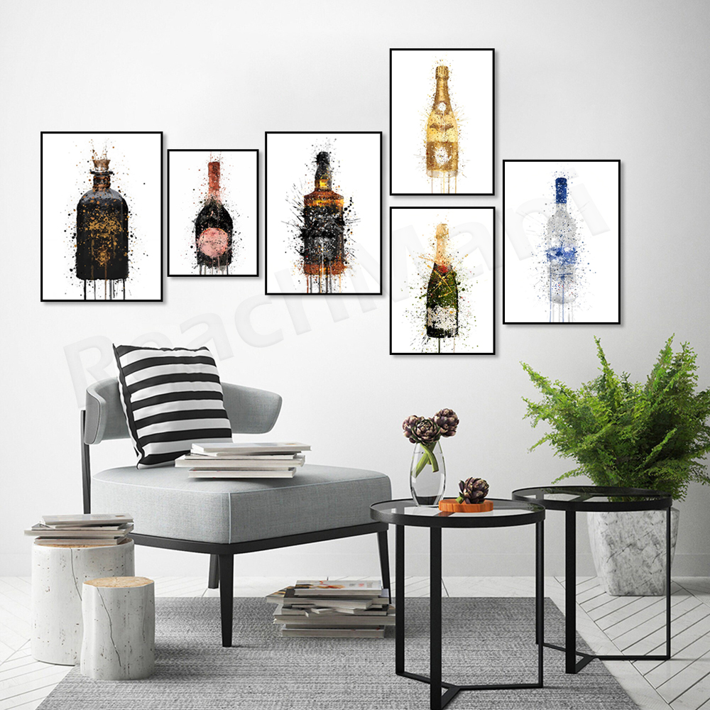 Champagne art poster, beer, gi - Beer Wine Gin recensie en prijs