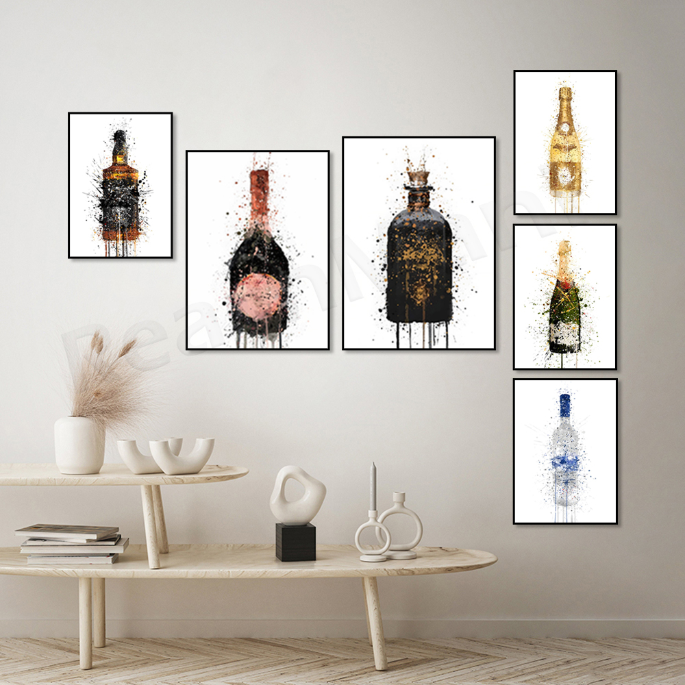 Champagne art poster, beer, gi - Beer Wine Gin recensie en prijs