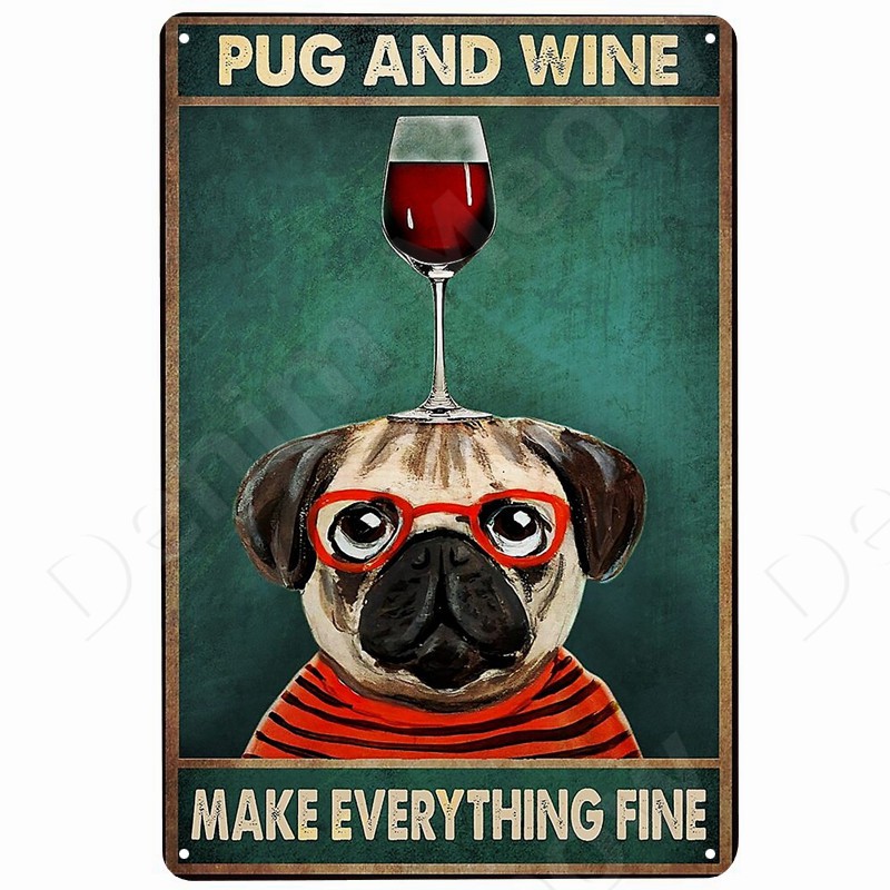 Cats and Wine Vintage Metal Si - Beer Wine Gin recensie en prijs