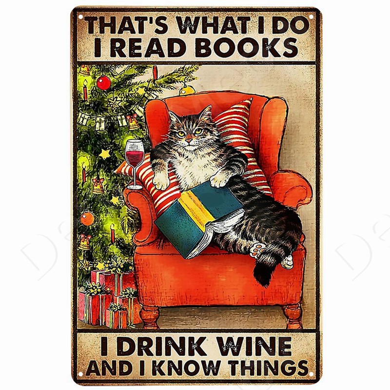 Cats and Wine Vintage Metal Si - Beer Wine Gin recensie en prijs