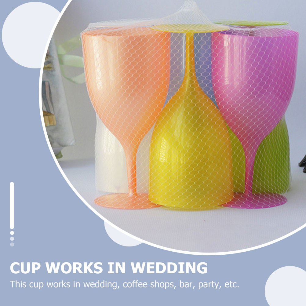 6Pcs Colorful Plastic Goblet S - Wine Beer Glass recensie en prijs