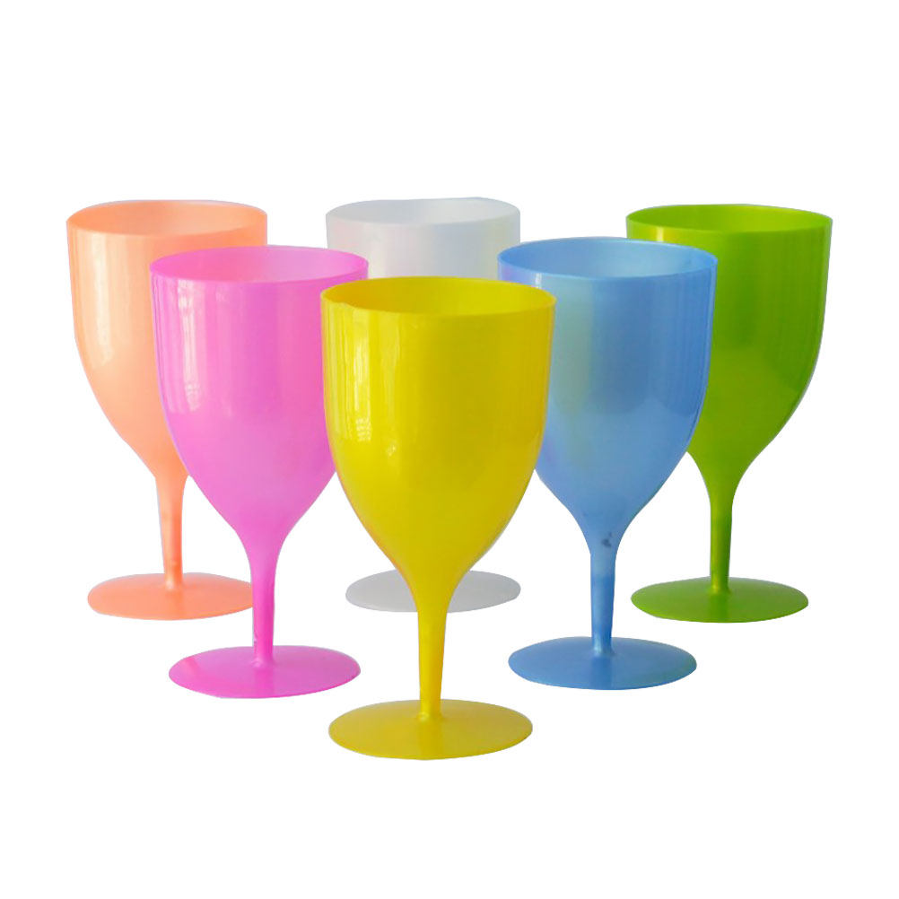 6Pcs Colorful Plastic Goblet S - Wine Beer Glass recensie en prijs