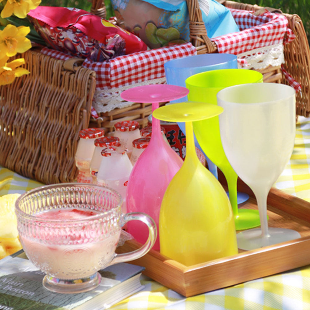 6Pcs Colorful Plastic Goblet S - Wine Beer Glass recensie en prijs