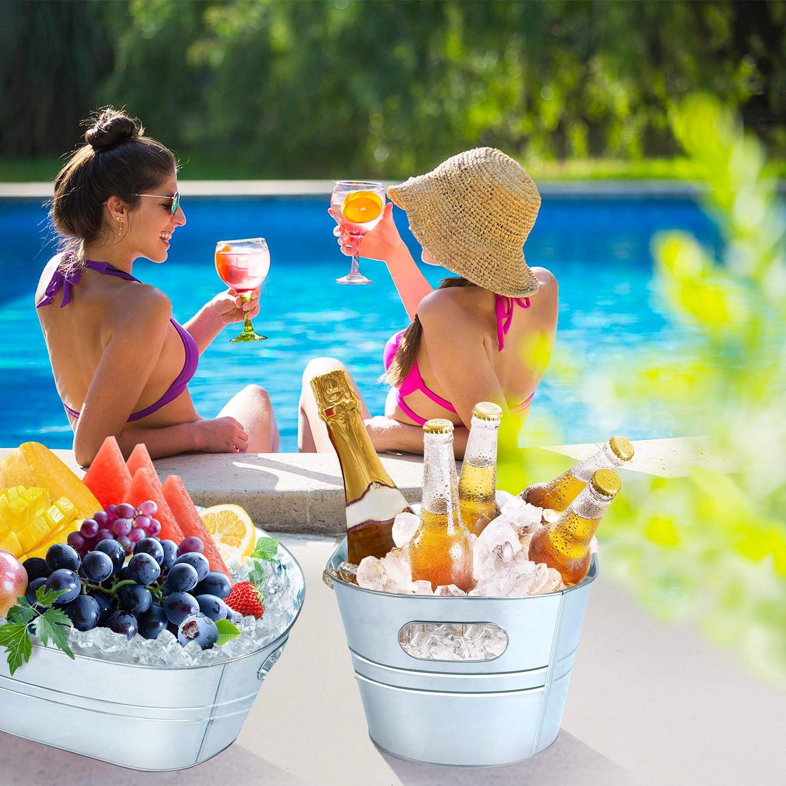 Galvanized Metal Ice Buckets W - Wine Beer Cooler recensie en prijs